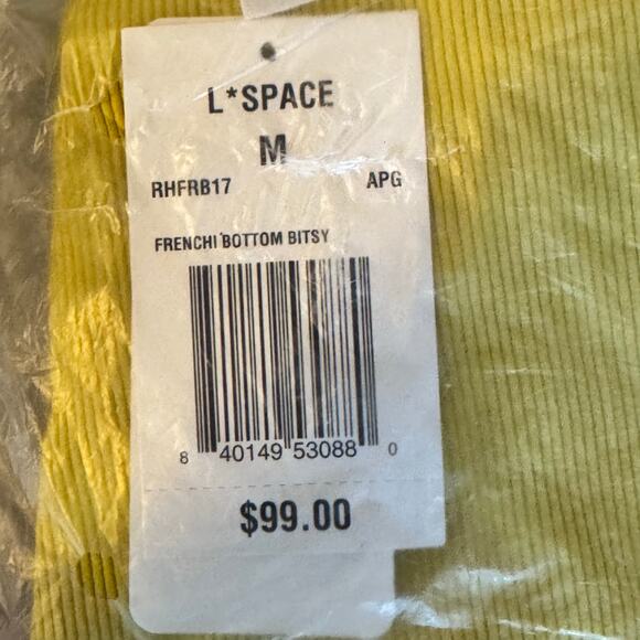 L*Space Frenchi Ribbed Bikini Bottom in Yellow Women's Medium NWT - Picture 7 of 7